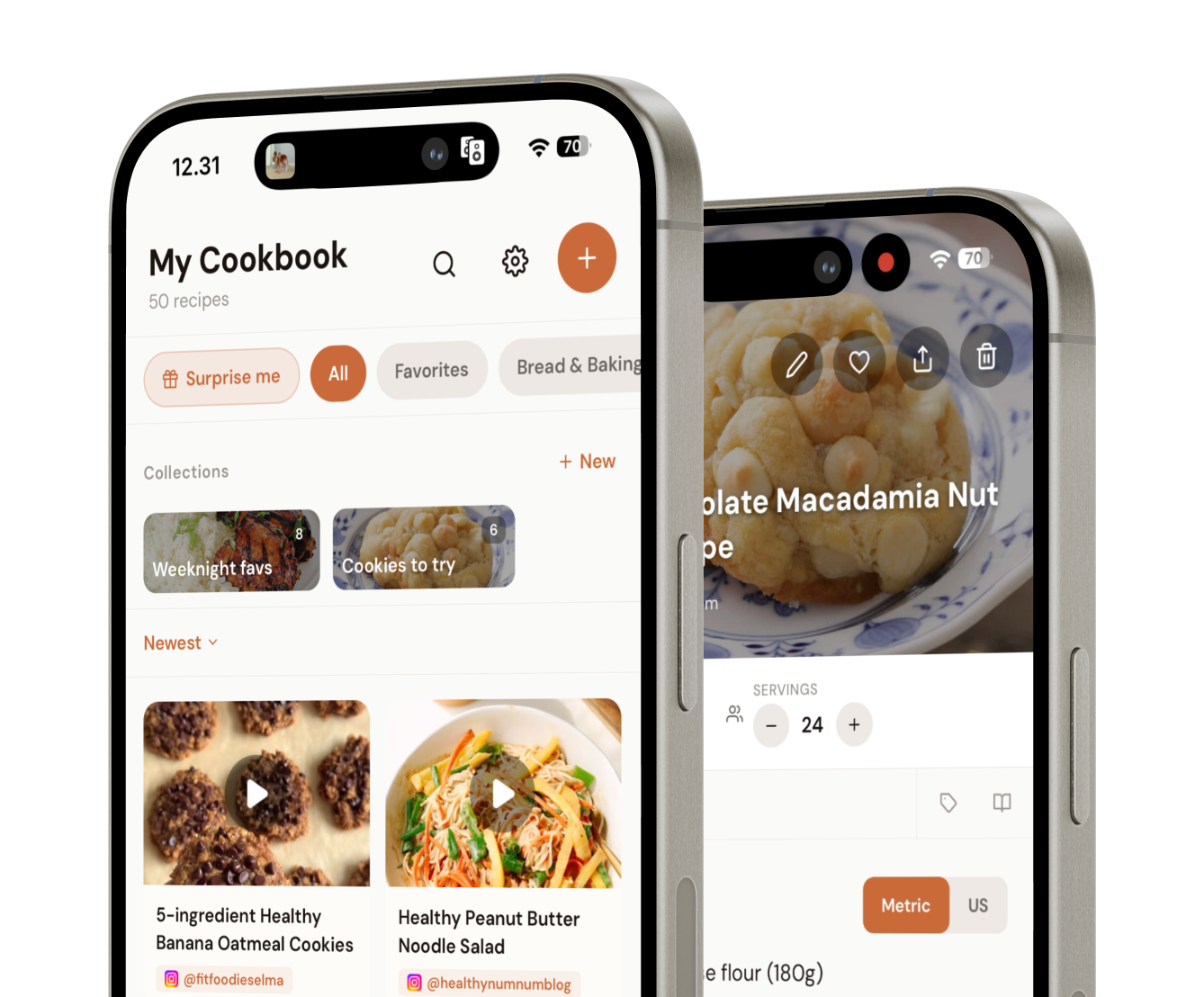 Recipe Fox app - cookbook view and recipe detail