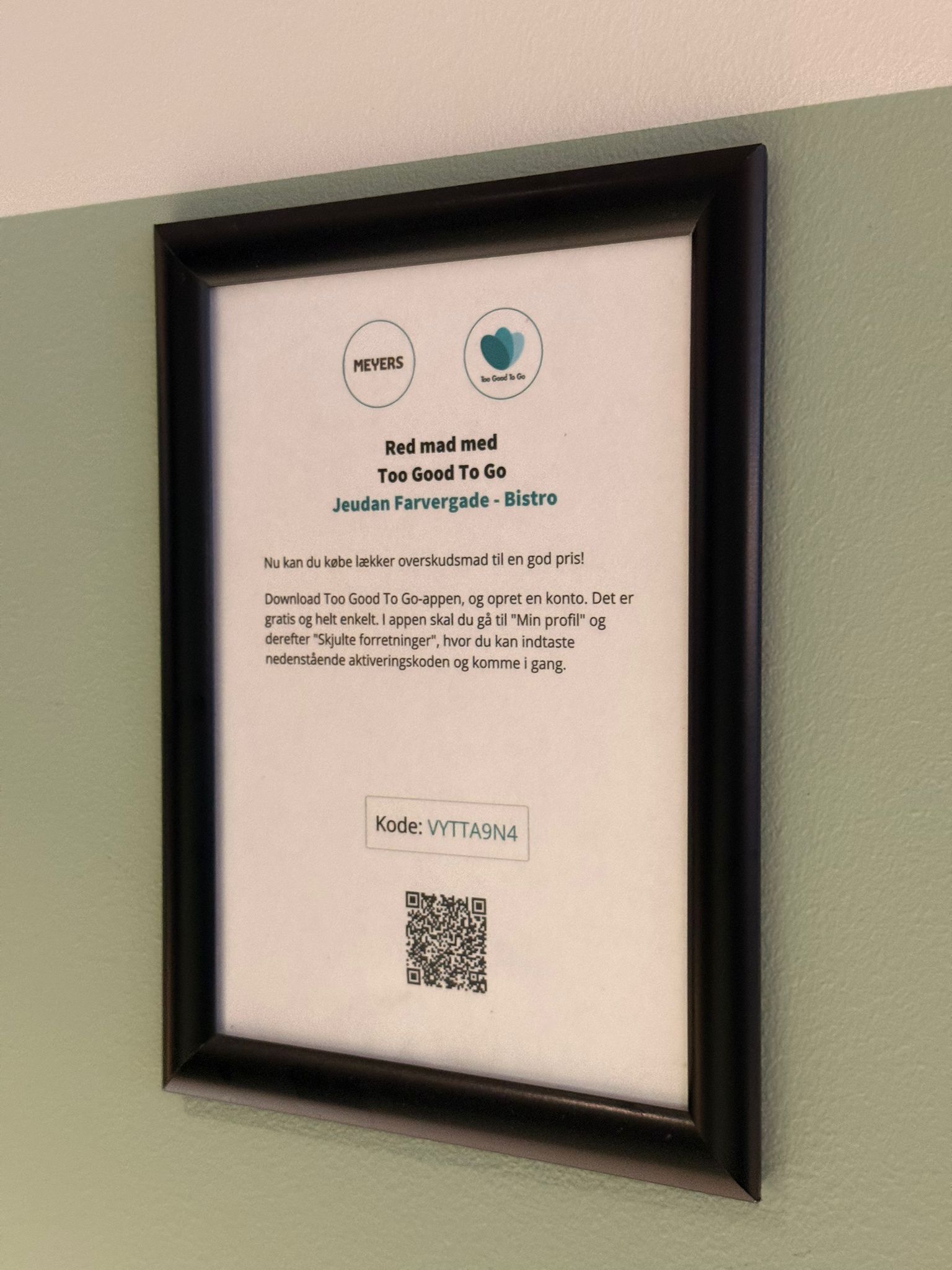 Hidden stores activation poster in a Meyers canteen